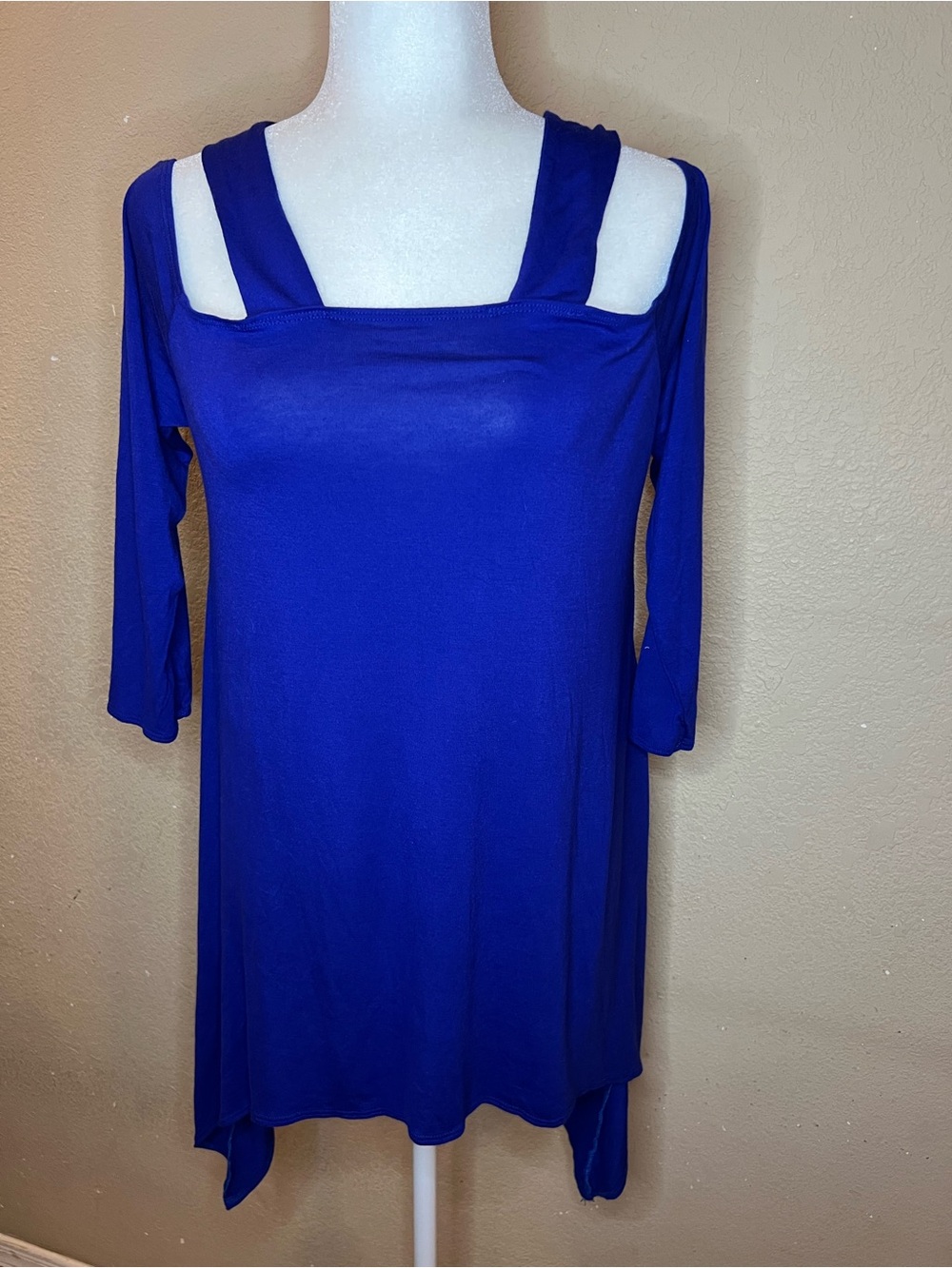 Lisac Lieu Royal Blue Square Neck Tunic
